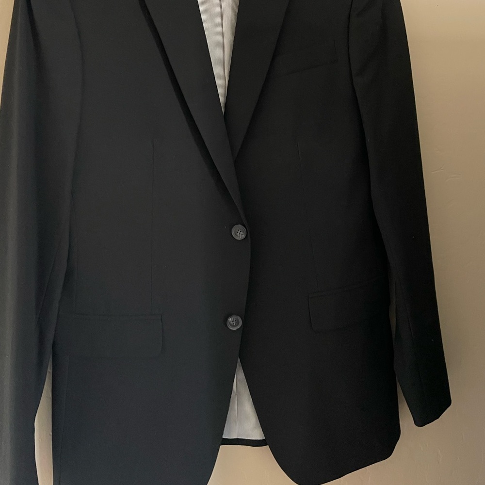 JF J. Ferrer Black Blazer 38R Slim Fit Like New